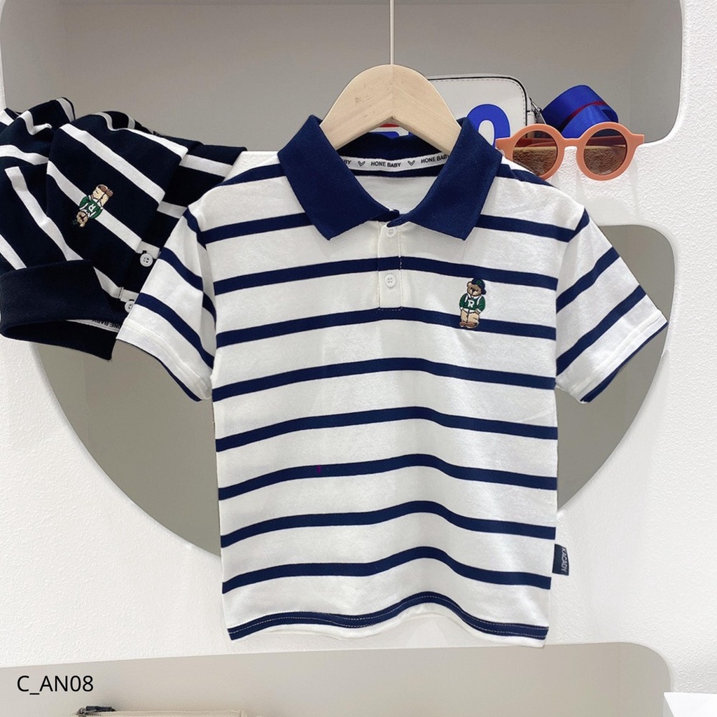 Áo polo cho bé trai EMBES KIDS, Áo polo trẻ em 14kg đến 31kg