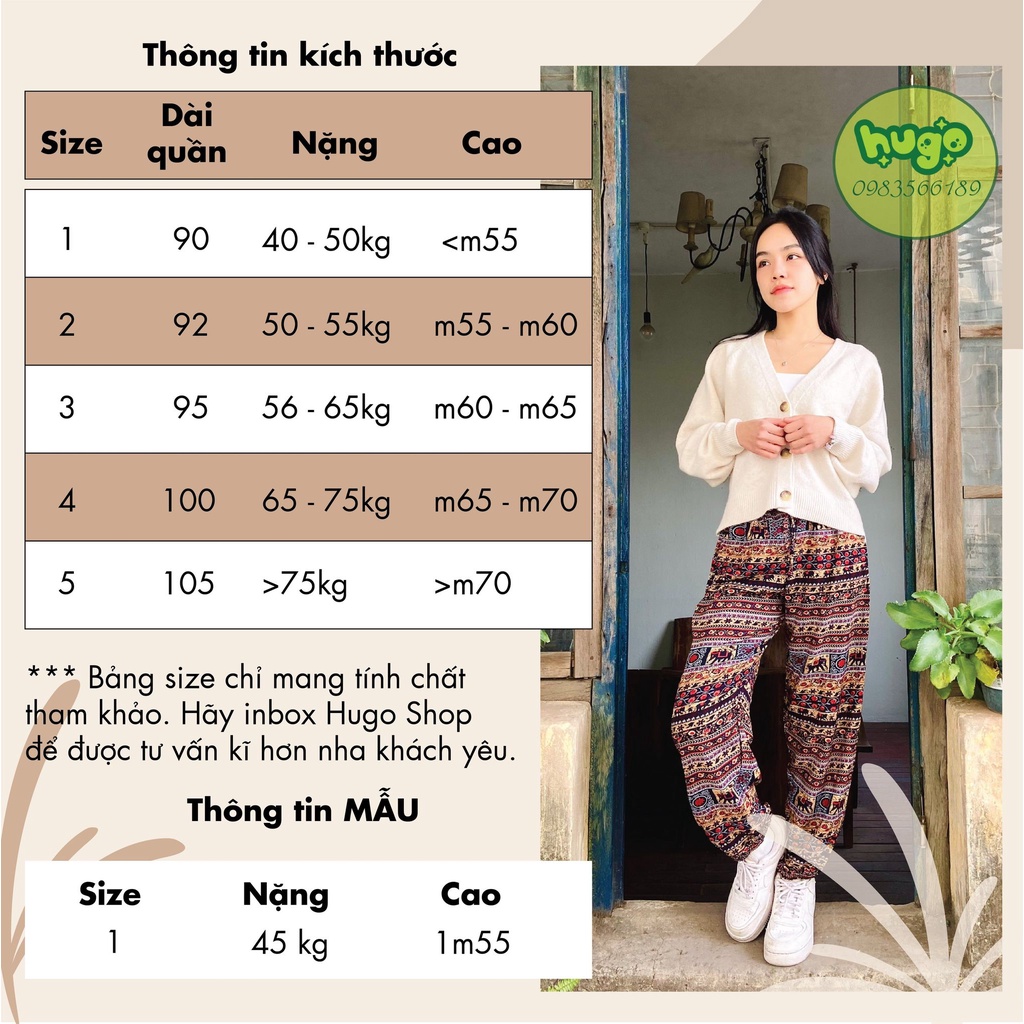 Quần lanh Màu Ngẫu Nhiên nam nữ họa tiết phom to 40 - 80kg nhiều màu - Hugo Shop