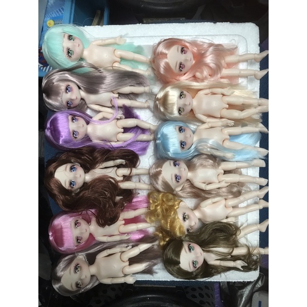 Búp bê anime mắt 3D 16cm ,13 khớp siêu xinh, búp bê cho bé may quần áo đáng yêu