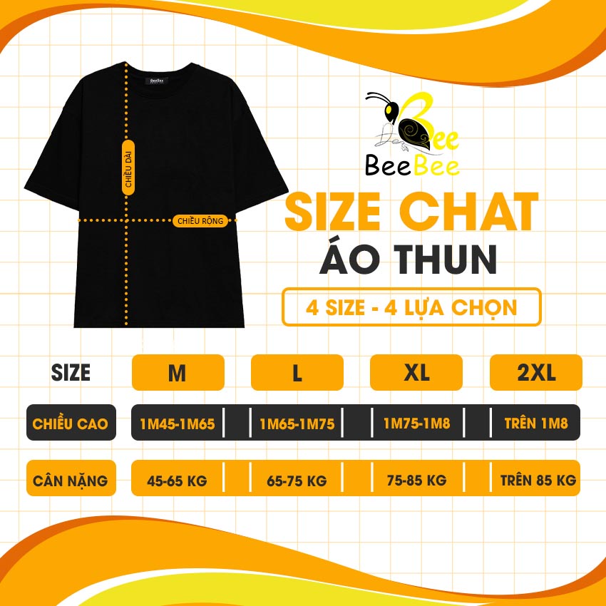 Áo Thun Unisex BEEHAPPY 100% Cotton in chữ HÀ NỘI nghê thuật CHN00