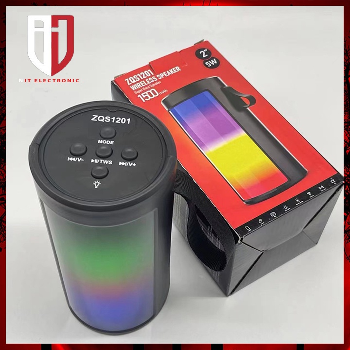 Loa bluetooth ZQS-1201 cầm tay loa nghe nhạc Không dây đèn led RGB