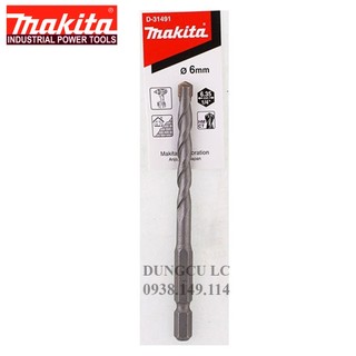 Mũi khoan tường chuôi lục giác 6mm Makita D-31491