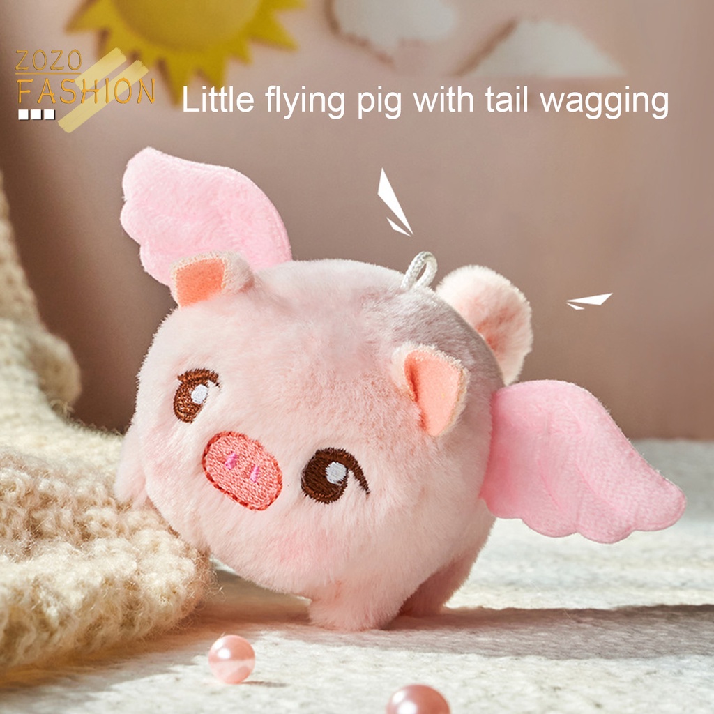 Móc Chìa Khóa Hình Heo Nhồi Bông Bằng Cotton Trang Trí Ba Lô