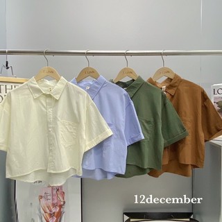 sơ mi croptop tay gập