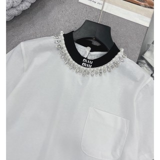 Áo phông miumiu cổ đá
