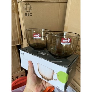 Combo 2 Cốc thuỷ tinh màu hổ phách