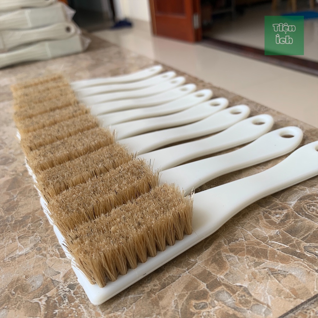 Bàn Chải Đánh Giày Lông Heo Cán Nhựa Dễ  Dàng Sử Dụng Vệ Sinh Giày Dép Ví Da