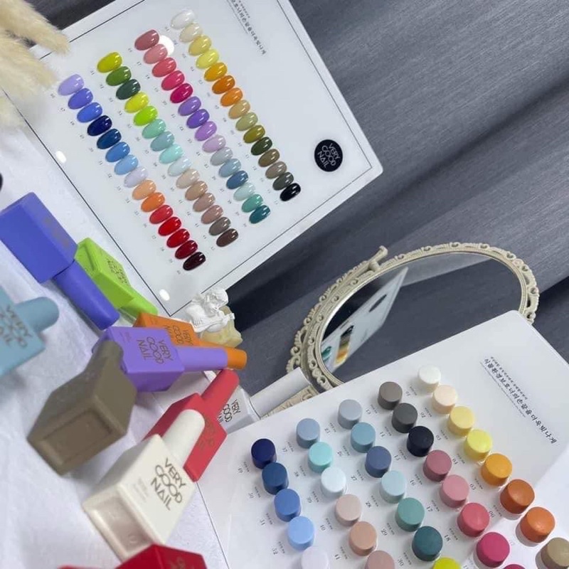 Sét sơn gel very good nail,sơn móng tay ,sơn Hàn tặng base top + 2 bảng màu