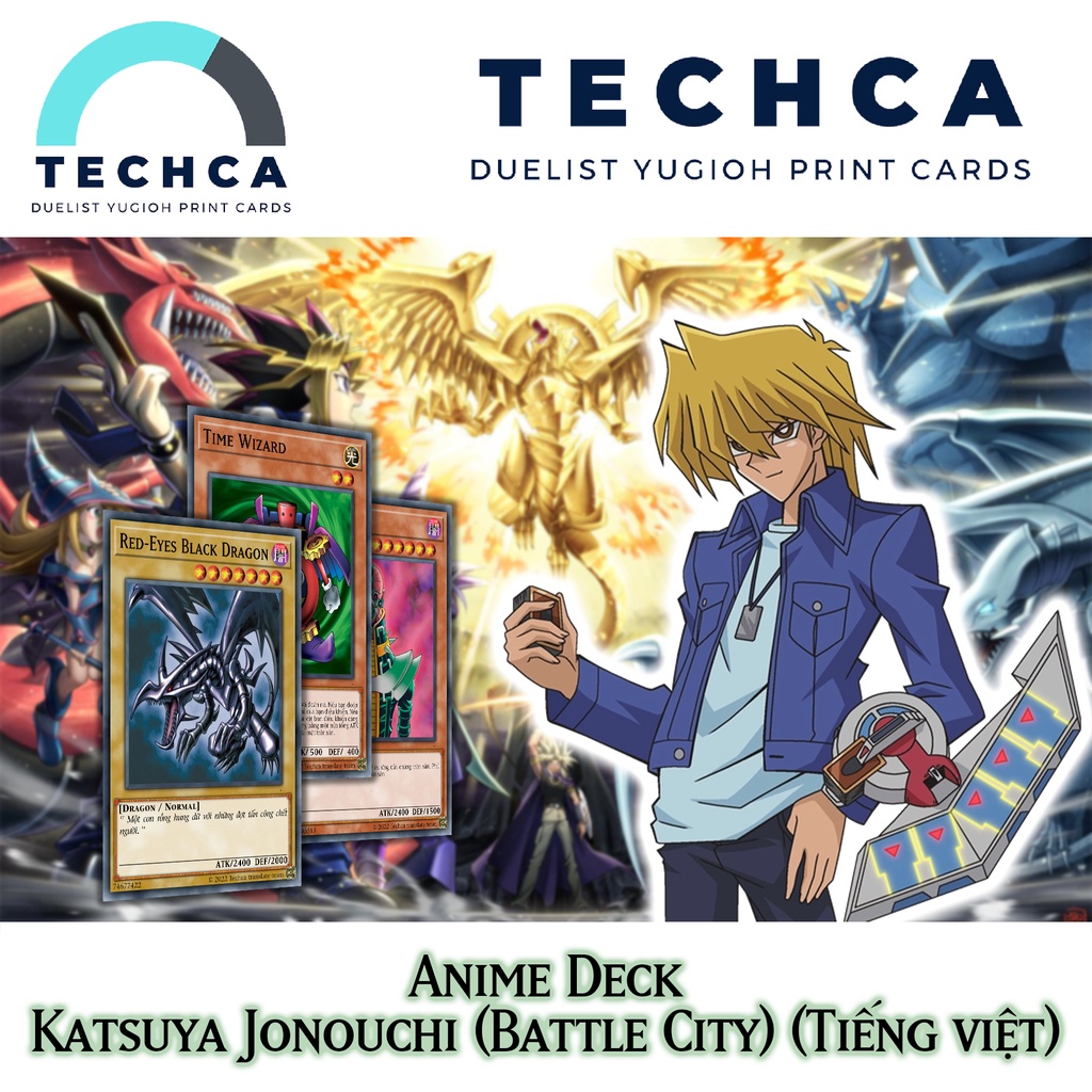 Bài In Tiếng Việt - Bộ bài Yugioh - Anime Deck - Katsuya Jonouchi (Battle City)