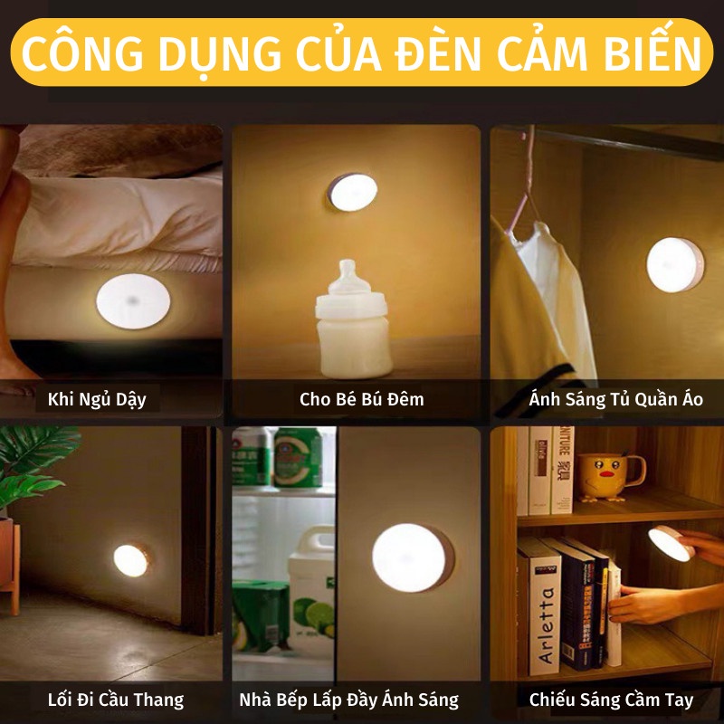 Đèn Cảm Biến Chuyển Động ASAKI Đèn Led Cảm Ứng Chuyển Động Thông Minh Tự Động Sáng Dán Tường Sạc USB | BigBuy360 - bigbuy360.vn