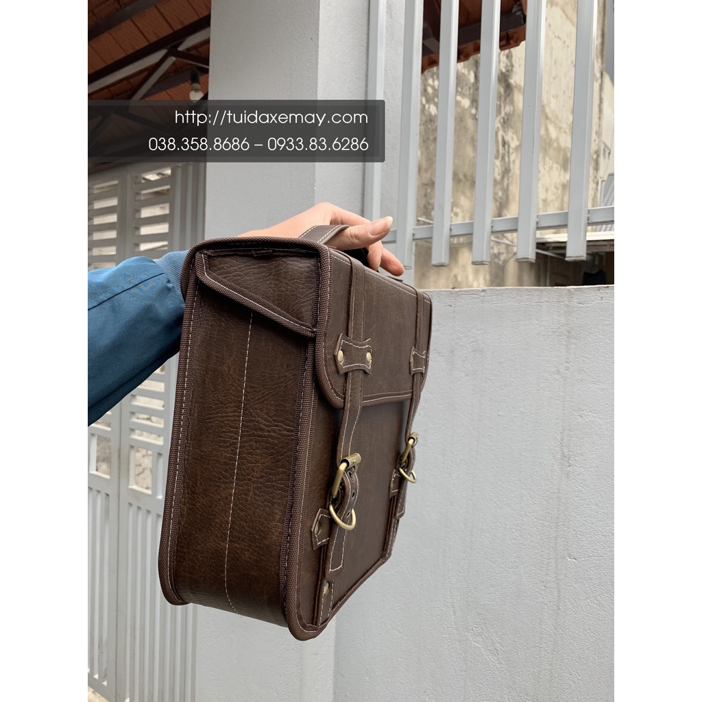 Túi Treo Xe Máy Classic Và Các Dòng Xe Phong Cách Cổ Điển Kích thước Ngang 27cm, Cao 28cm, Dày 11cm