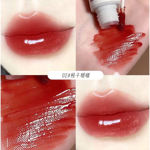 Son bóng GEGE BEAR Water Light Lip Glaze gấu tím dễ thương Cao Cấp