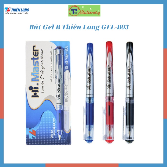 Bút gel nước Thiên Long Hi.Maste GEL-B03 nét 0.6mm