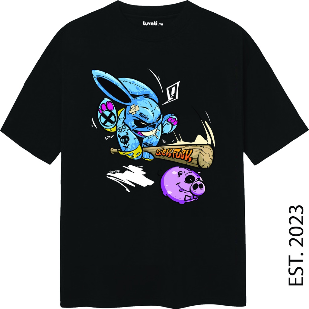 Áo thun SICK FUCK Basic Tee phông nam nữ tay lỡ[ Luvati 013]