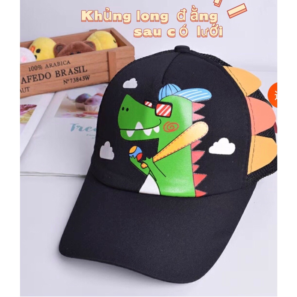 Nón lưỡi trai Khủng Long cho bé trai 2-7t. Phụ kiện cho bé trai
