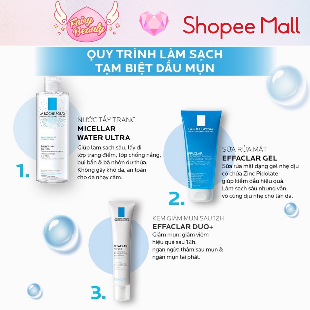[LA ROCHE-POSAY] Nước Tẩy Trang Dịu Nhẹ Cho Da Nhạy Cảm &amp; Dễ Kích Ứng Micellar Water Sensitive Skin 400/200/100/50 ML