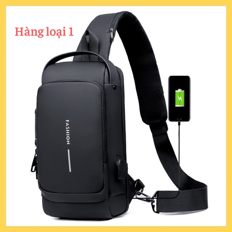 Túi đeo chéo,Túi đeo vai chống nước, chống trộm, tích hợp cổng sạc USB - Fashion  L