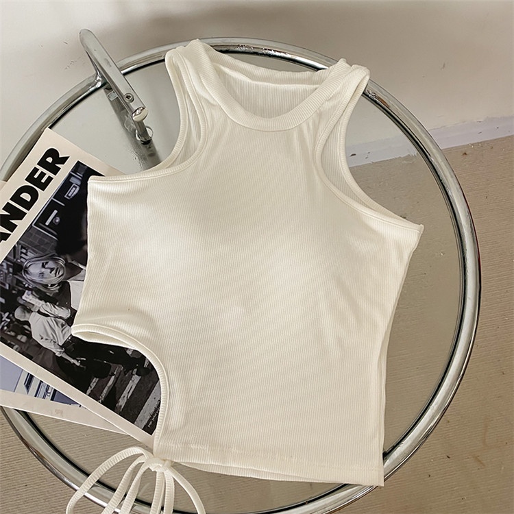 Áo Croptop Không Tay Nhiều Màu Sắc Thời Trang Mùa Hè Phong Cách Hàn Quốc Cho Nữ