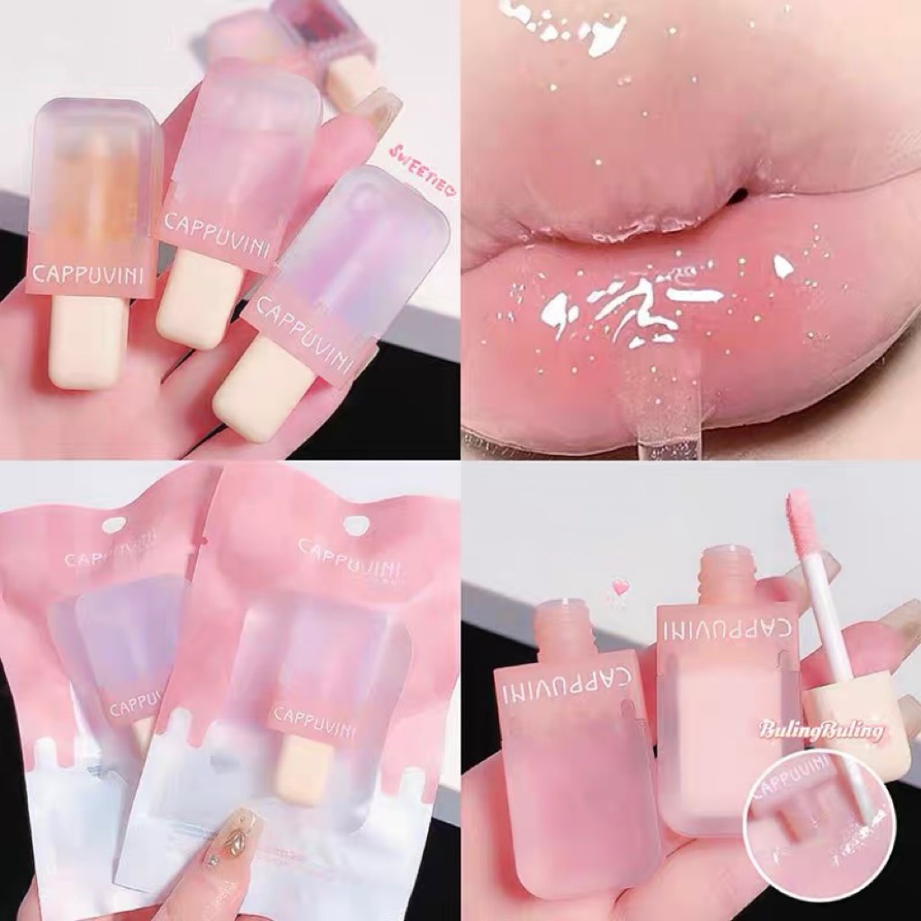 Son kem bóng CAPPUVINI que kem mềm môi căng mọng Ice Cream Lip Cream CAPU67