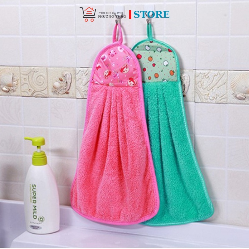 KHĂN LAU TAY CÓ MÓC TREO TIỆN LỢI