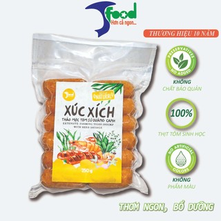 Xúc xích Tôm sú: Cam kết không chất bảo quản, làm từ Tôm sú xuất Mỹ cỡ 25-30 con/kg