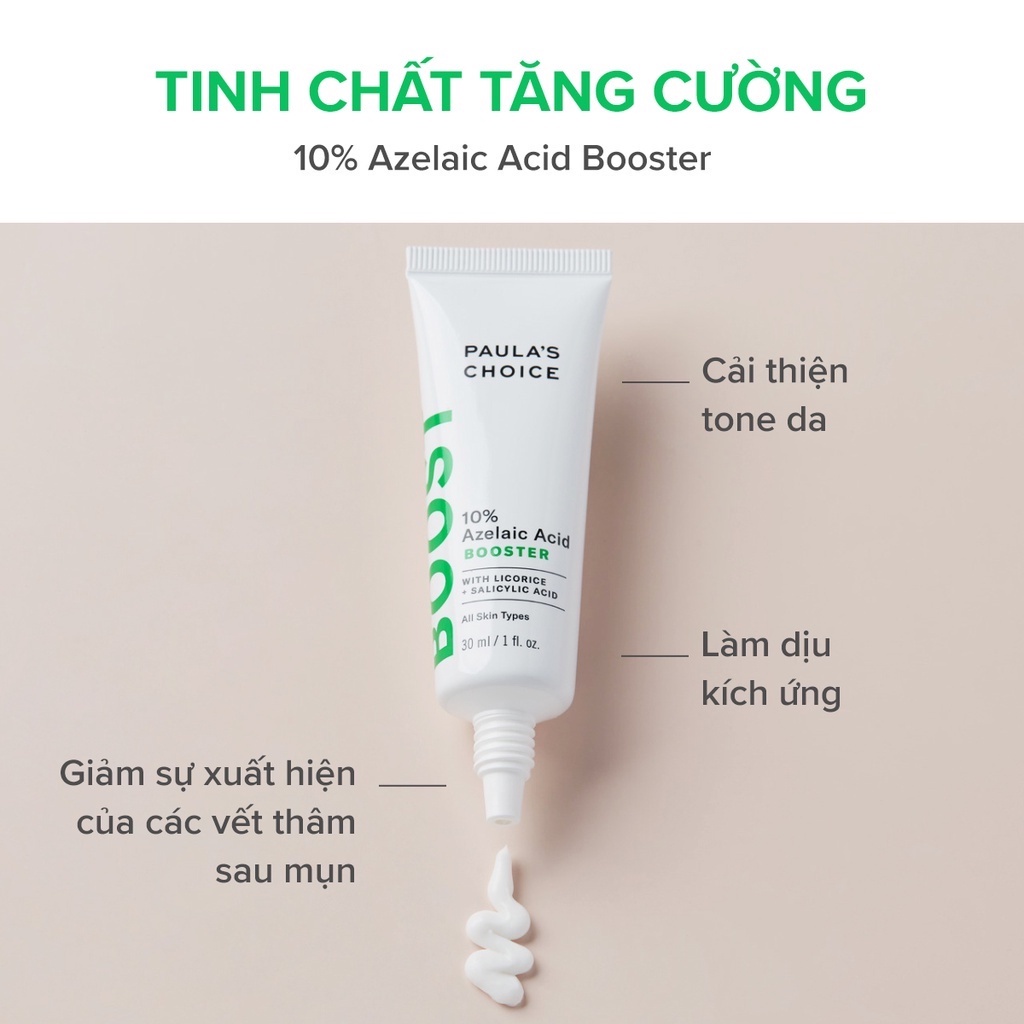 [PAULA'S CHOICE] Tinh Chất Tăng Cường Giảm Thâm Đỏ, Cải Thiện Mụn Và Sáng Da 10% Azelaic Acid Booster 30ml (Mã 7750) (Mã