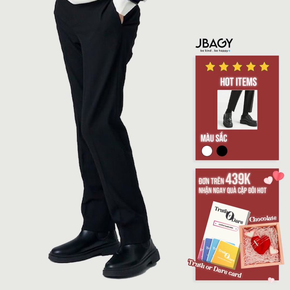 Quần âu nam Hàn Quốc ống côn dáng slimfit năng động thương hiệu JBAGY - JA02 - Hàng mới về