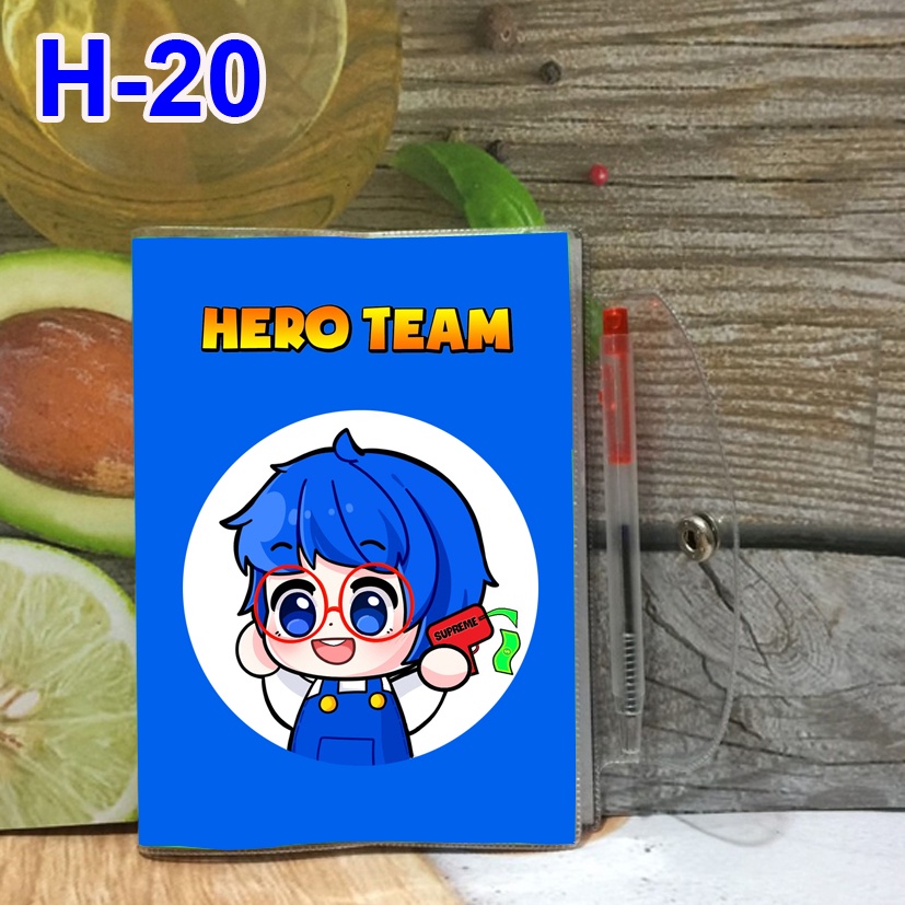 Sổ tay Hero Team -  bộ hình sinh nhật (Tặng kèm cây bút viết)