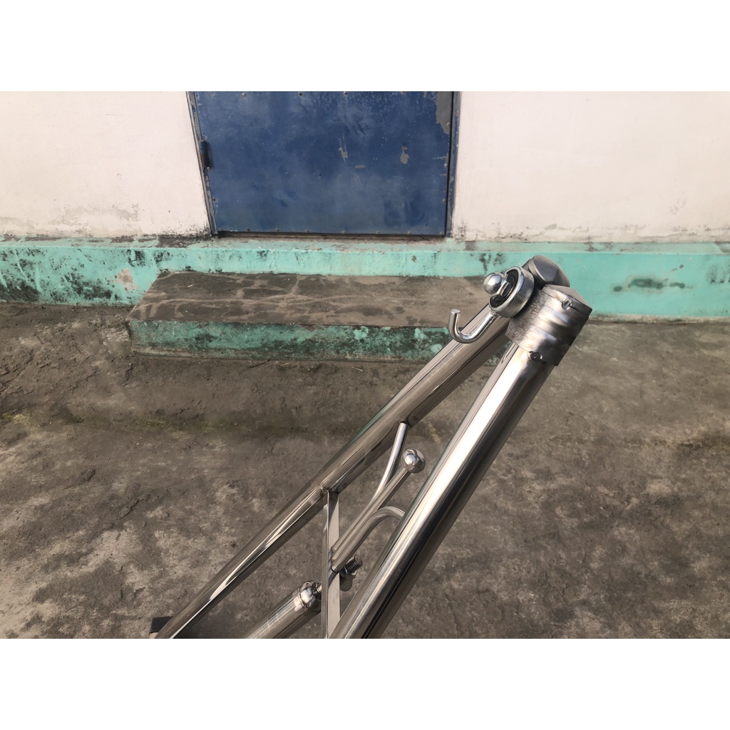 Võng Xếp Thuyền Khung Vuông  Inox 304 Phi 40 Không Rỉ Sáng Bóng -