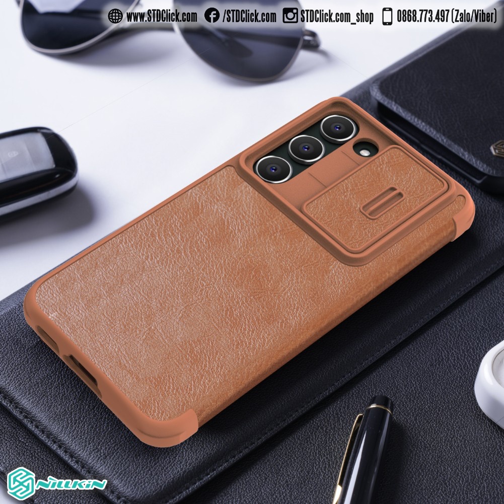 BAO DA SAMSUNG GALAXY S23 PLUS 5G  NILLKIN QIN PRO BẢO VỆ CAMERA CHÍNH HÃNG HÀNG CHUẨN