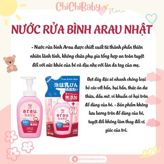 Nước rửa bình Arau Nhật dạng túi/ chai