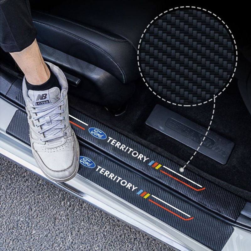 Sieece Cho Ford Territory Miếng Dán Tay Nắm Cửa Ô Tô Chống Xước Trầy Xe Hơi Sợi Carbont Miếng Dán Hõm Cửa Ô Tô Dán Xe Trang Trí ô Tô