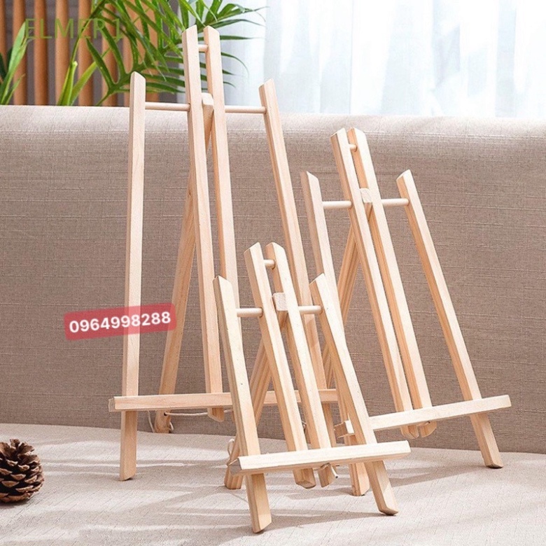 Giá vẽ Tranh mini 🍀kt 30cm/40cm/50cm🌈trưng bày tranh Canvas để bàn Siêu đẹp