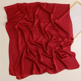 (MUA 1 KHĂN TẶNG 1 HỘP ĐỰNG KHĂN) KL059 Khăn lụa trơn choàng cổ dáng dài 95*180cm