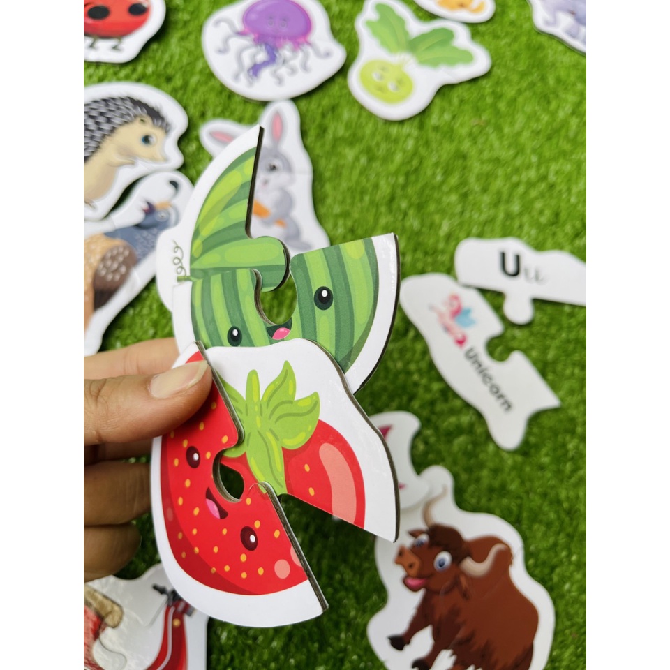 Đồ Chơi Ghép Hình 2 Mảnh Tư Duy SHAPES PUZZLE 72 PCS Hàng Việt Nam