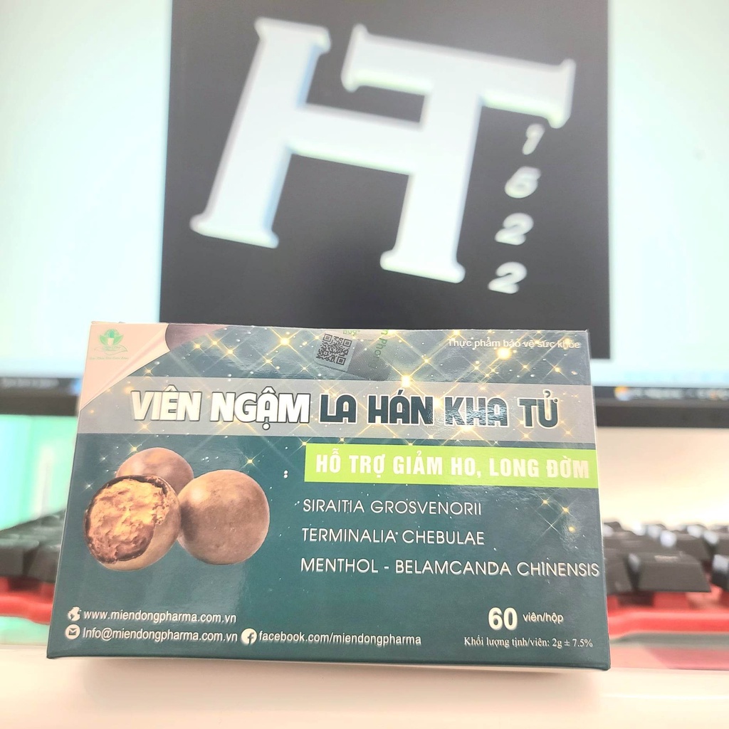60 Viên ngậm La Hán Quả Kha Tử long đờm, giảm ho