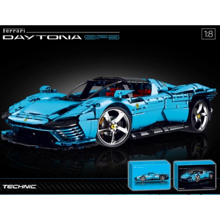 Nonlego Technic Siêu Xe Ferrari Daytona SP3 42143 Tỷ Lệ 1:8 Đồ Chơi Lắp Ráp 3778 Pcs Sieuthidochoitritue