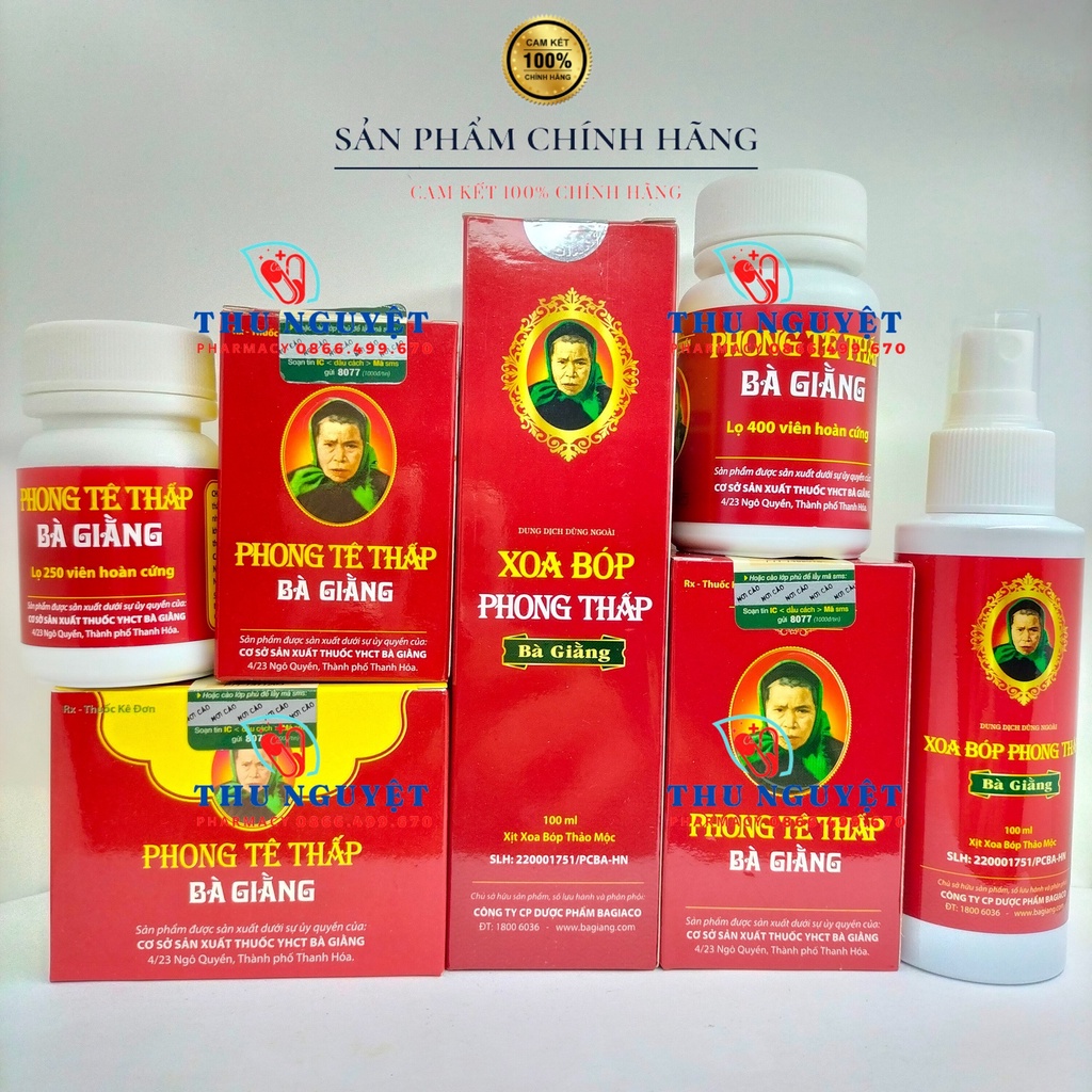 Phong Tê Thấp Bà Giằng - Trong uống ngoài thoa hiệu quả tăng cường