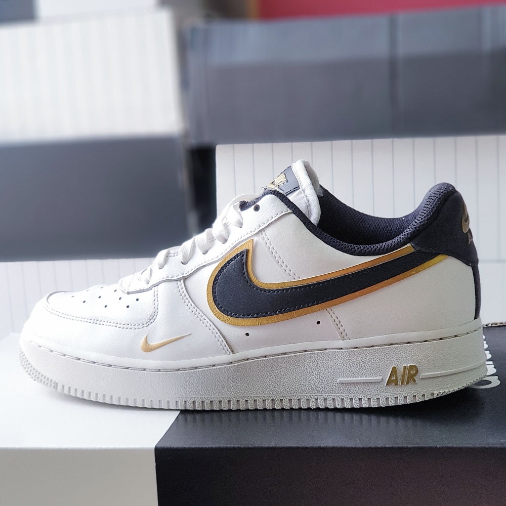 Giày -Nike- Air Force 1 Double Swoosh White, size 40, real 2hand
