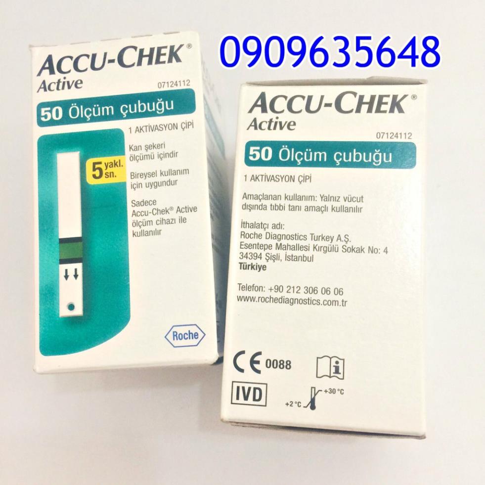 Que thử đường huyết Accu-Chek Active 50 Hàng date xa