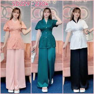 Sd229 - set đồ lam đi chùa,bộ bà ba đi lễ chùa đầu năm xinh xắn,set lam cổ tim phối đinh ngọc đẹp dễ thương