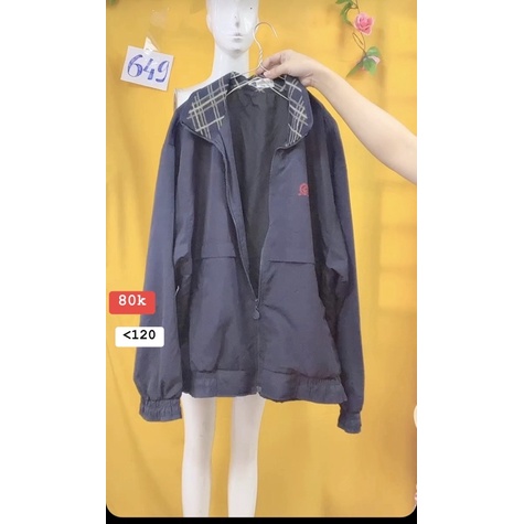 áo khoác gió cổ viền caro N120.S649
