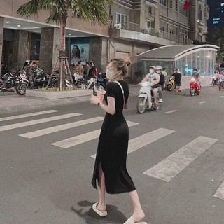 Đầm Thun ctong Cổ tròn siêu hót