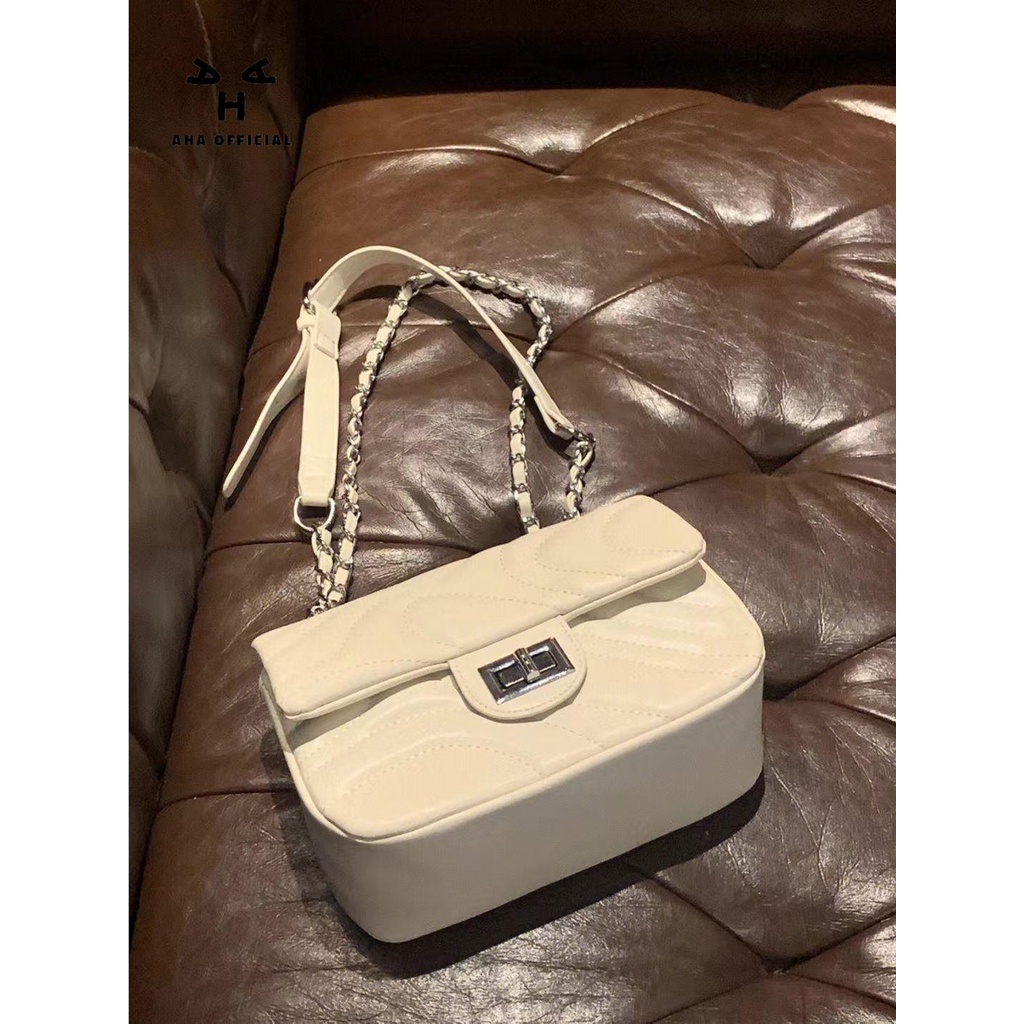 Túi Xách Đeo Vai Một Bên Vai Có Khóa Thêu Họa Tiết Thời Trang Cao Cấp