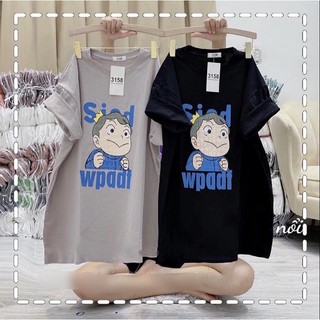 Áo Phông 3158 Nam Nữ, Áo Thun Tay Lỡ Oversize From Rộng Chất Coton in hình sid