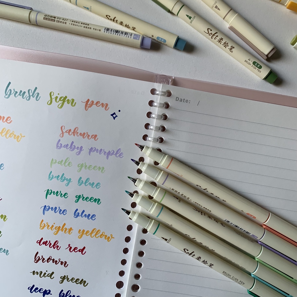 Bút Brush Soft Sign Pen DS phù hợp viết Calligraphy Art Therapy