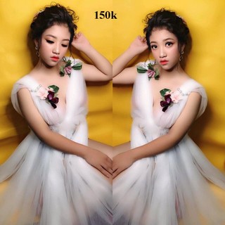 Váy chụp hình váy tự thiết kê chụp phòng beauty
