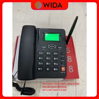 ☎️ Bản 2 Sim ☎️ Điện Thoại Bàn GSM FWP 6588 Lắp Mọi Loại Sim - 2 Sim 2 Sóng.