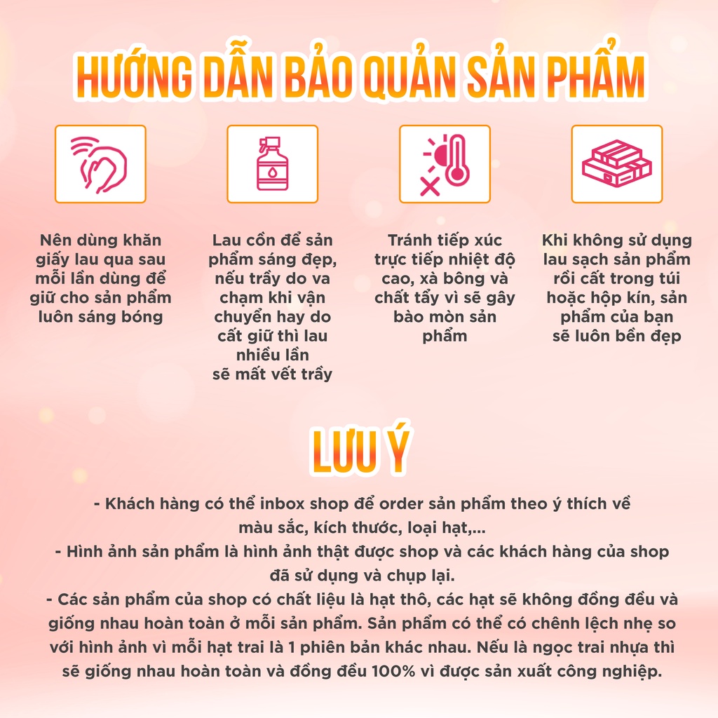 Bộ 4 món trang sức ngọc trai nhân tạo 8ly màu nâu có kiểm định