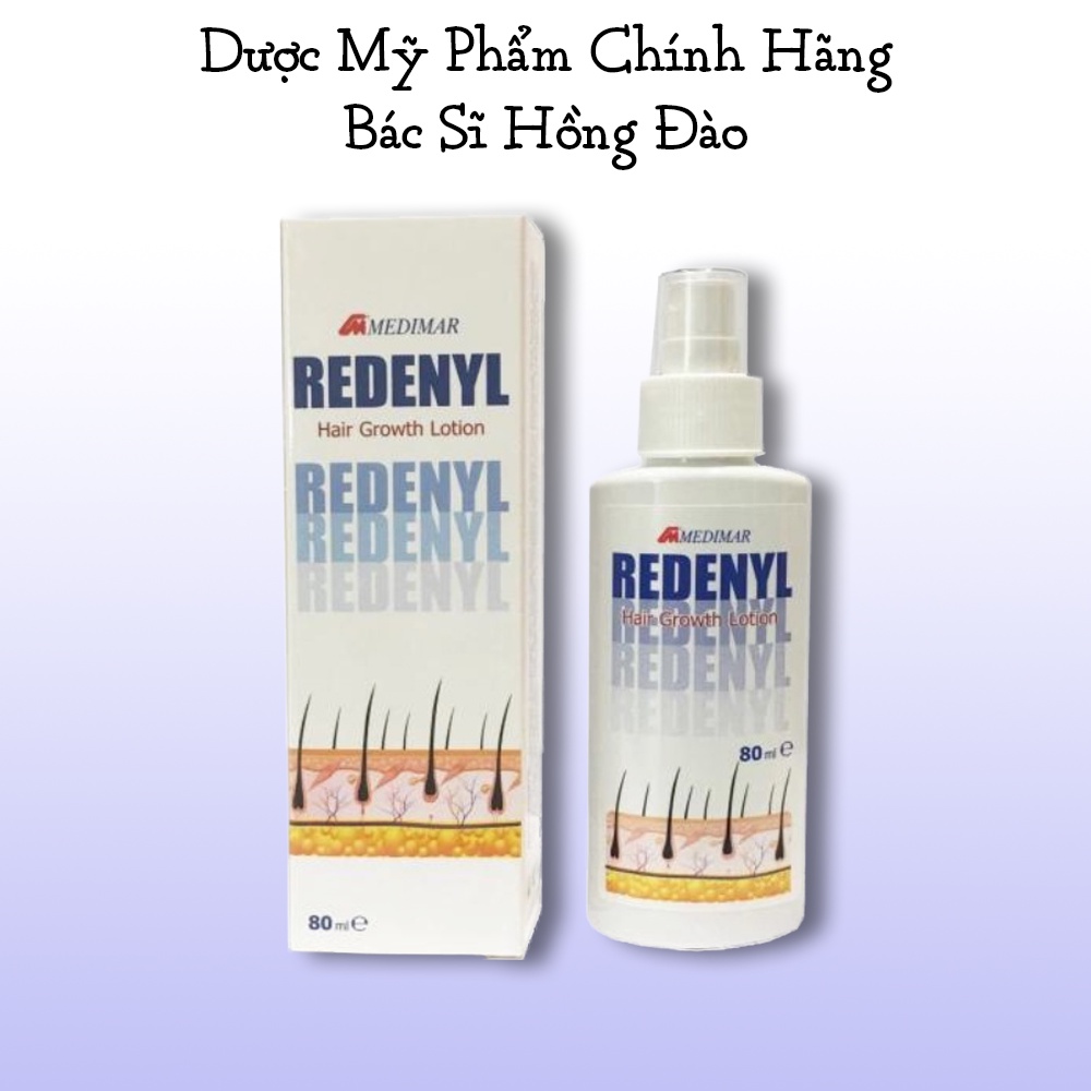 XỊT KÍCH THÍCH MỌC TÓC REDENYL 80ML GIẢM RỤNG TÓC - BS HỒNG ĐÀO